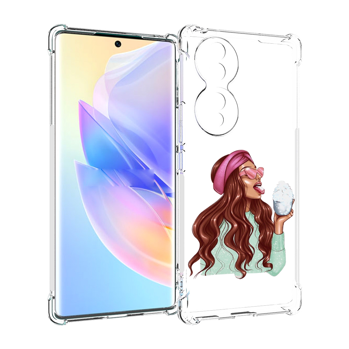 

Чехол MyPads любительница-снега женский для Honor 70, Прозрачный, Tocco
