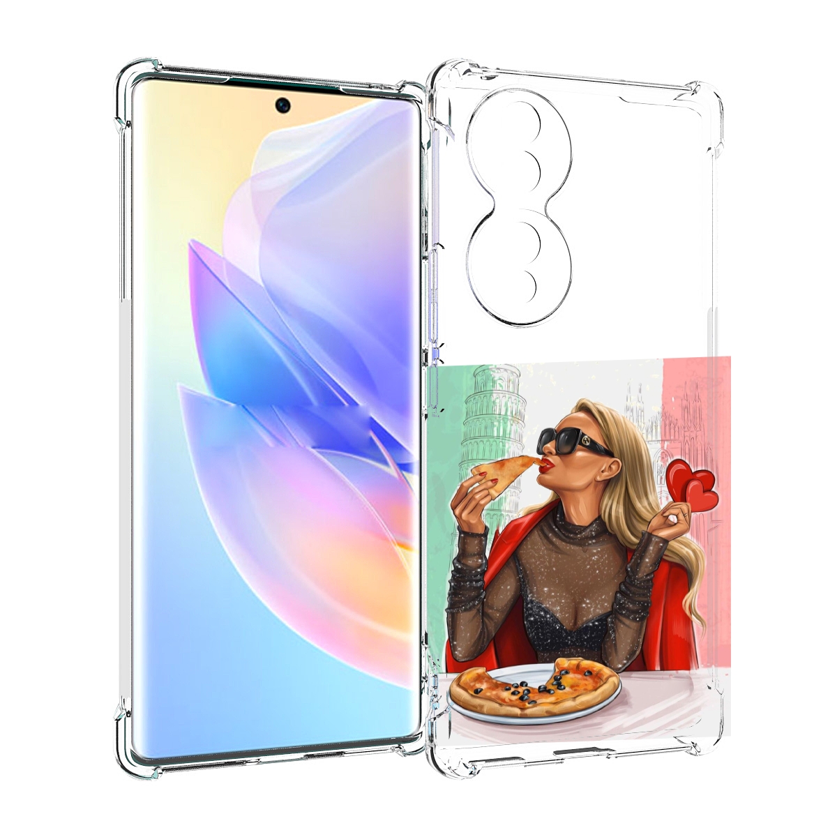 

Чехол MyPads любительница-пиццы женский для Honor 70, Прозрачный, Tocco