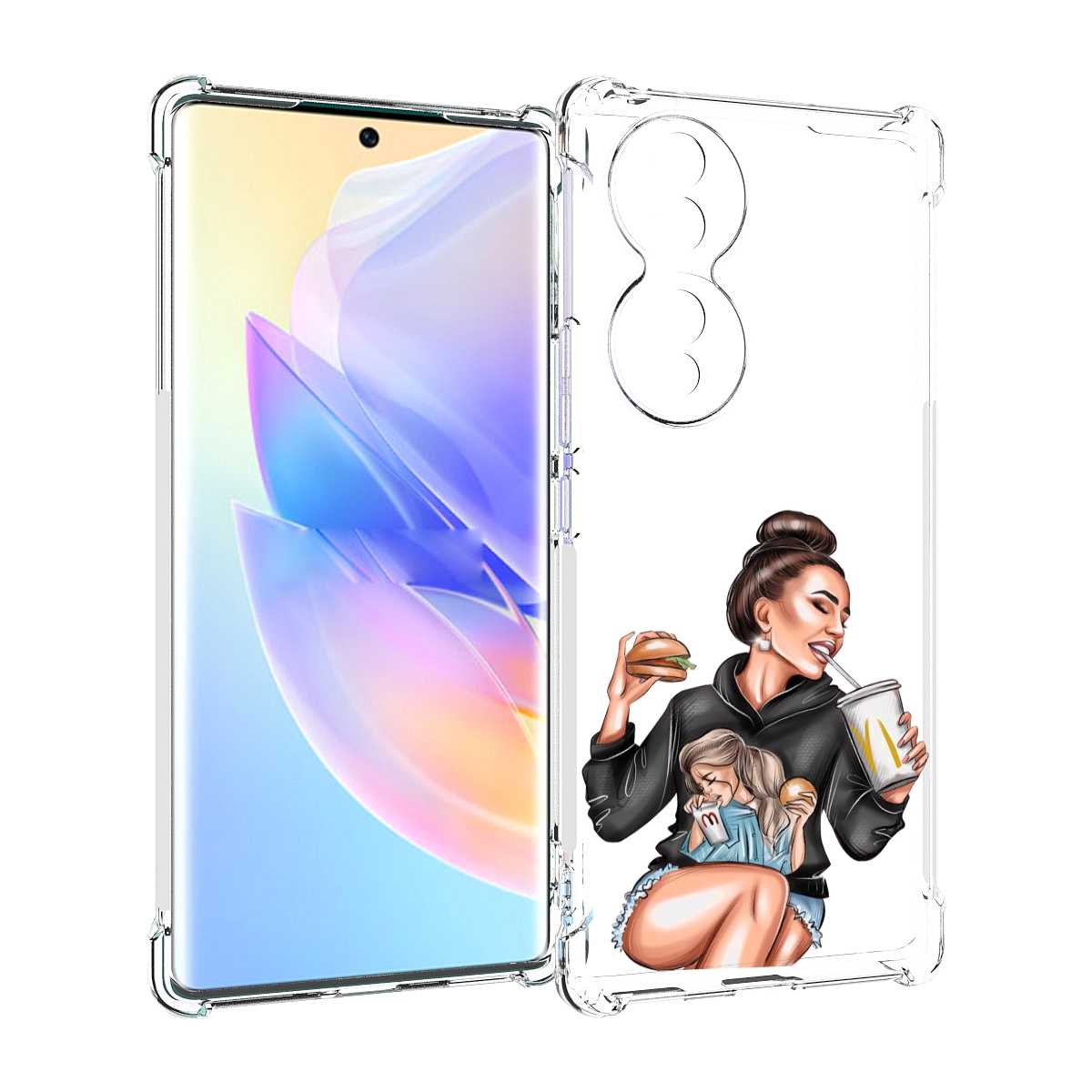 

Чехол MyPads любительница-макдональдс женский для Honor 70, Прозрачный, Tocco