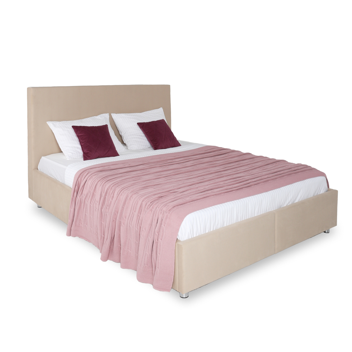 

Двуспальная кровать mooniq Vellux 160х200, бежевый, Vellux
