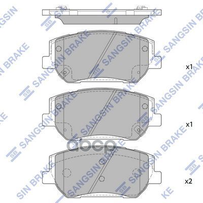 

Колодки Передние Hyundai Santa Fe 2018- Sp1913 Sangsin brake арт. SP1913