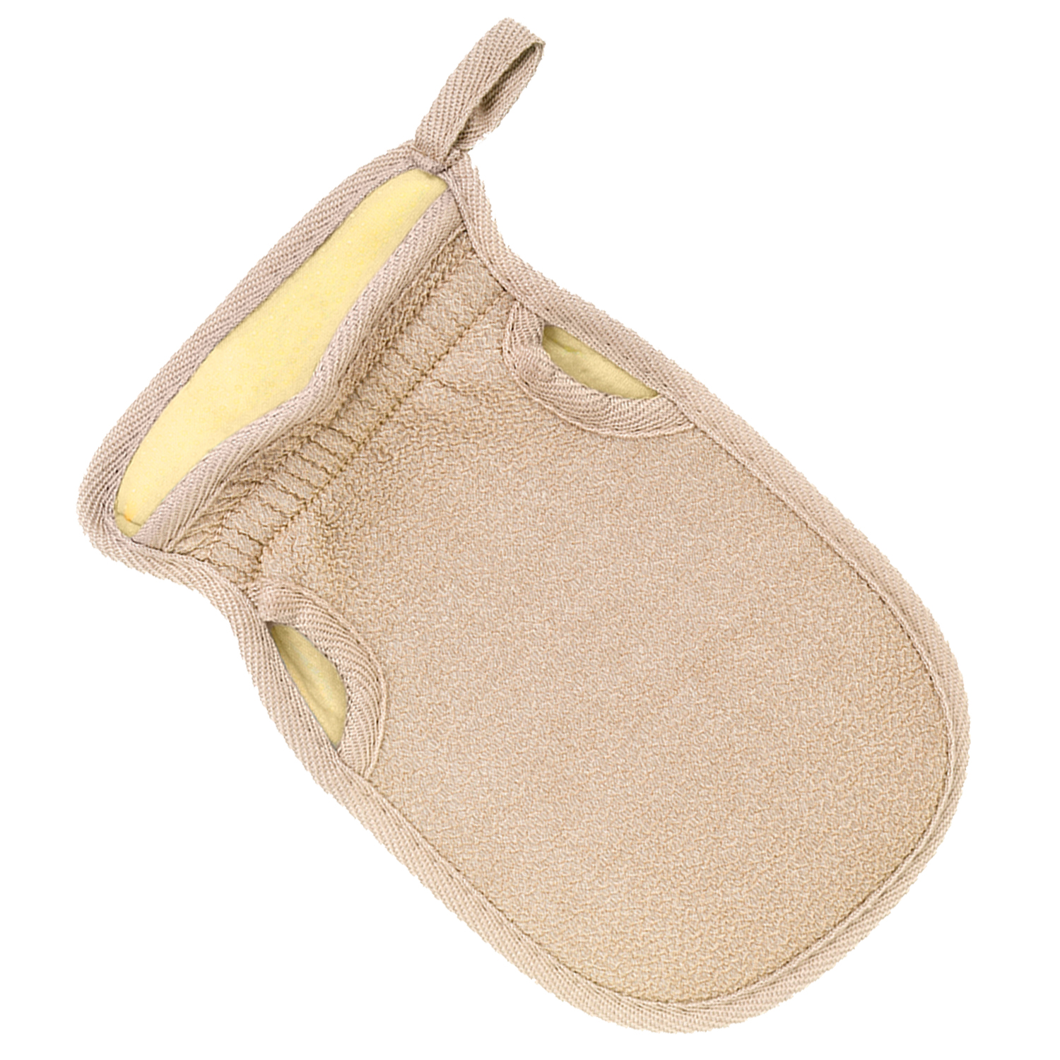 Мочалка-рукавица, VenusShape, цвет песочный, 23х14 см рукавица для бани с вышивкой с легким паром с новым годом серая