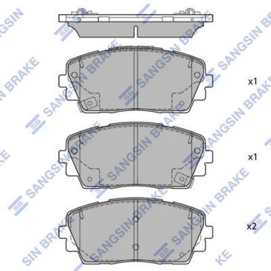 

Колодки Передние Kia Picanto (Ta) 2011- Sp1405a Sangsin brake арт. SP1405A
