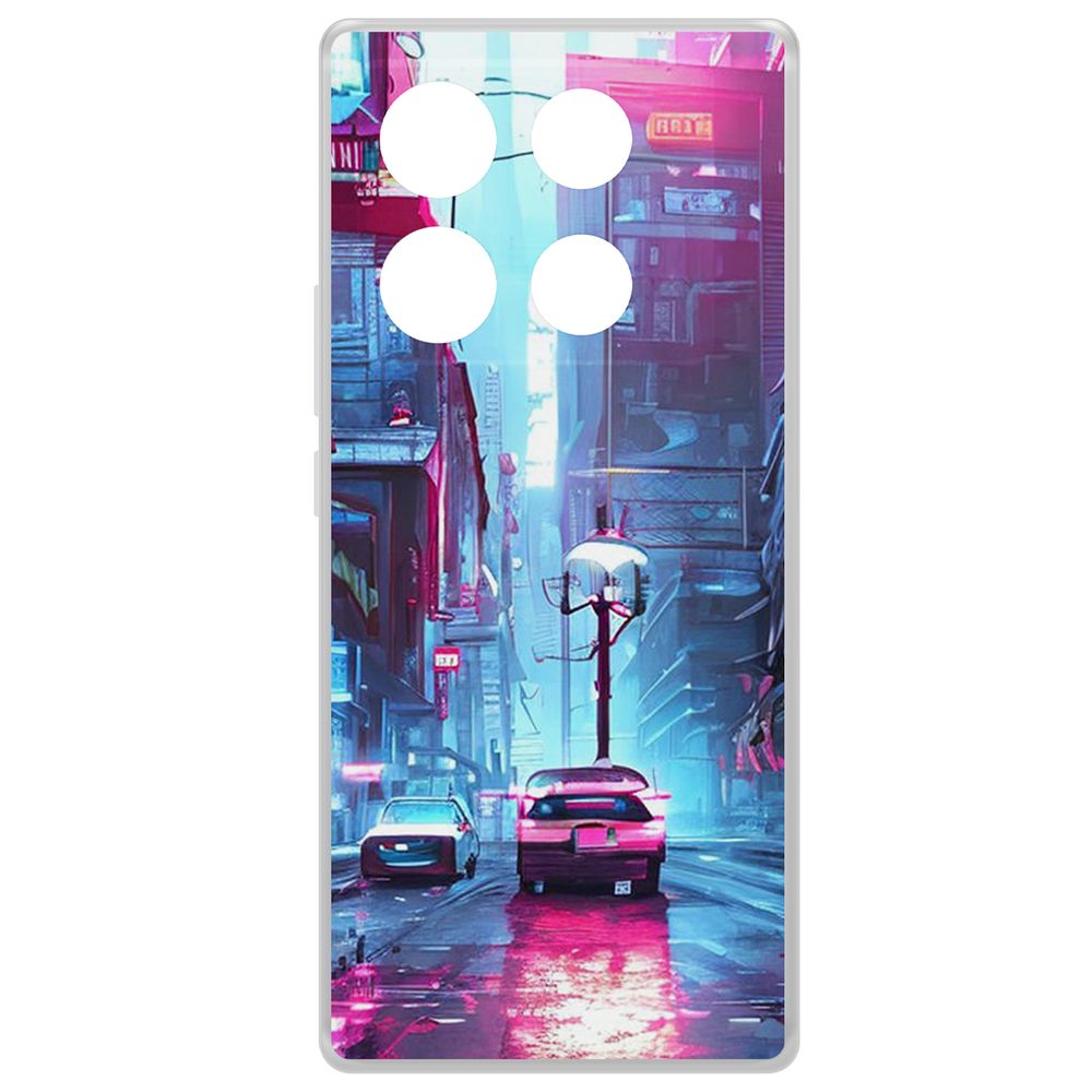 

Чехол-накладка Krutoff Clear Case Киберпанк Улица для INFINIX Note 40 Pro, Прозрачный