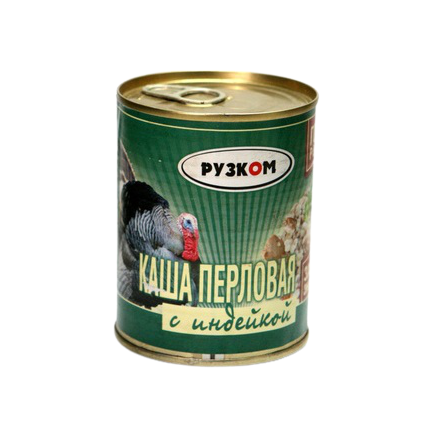 

Каша перловая Рузком с индейкой 338 г