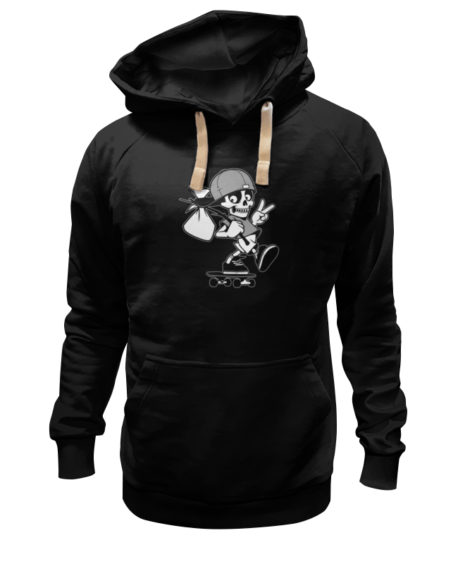 

Худи унисекс Printio Rollerskull черное L, Черный, Rollerskull