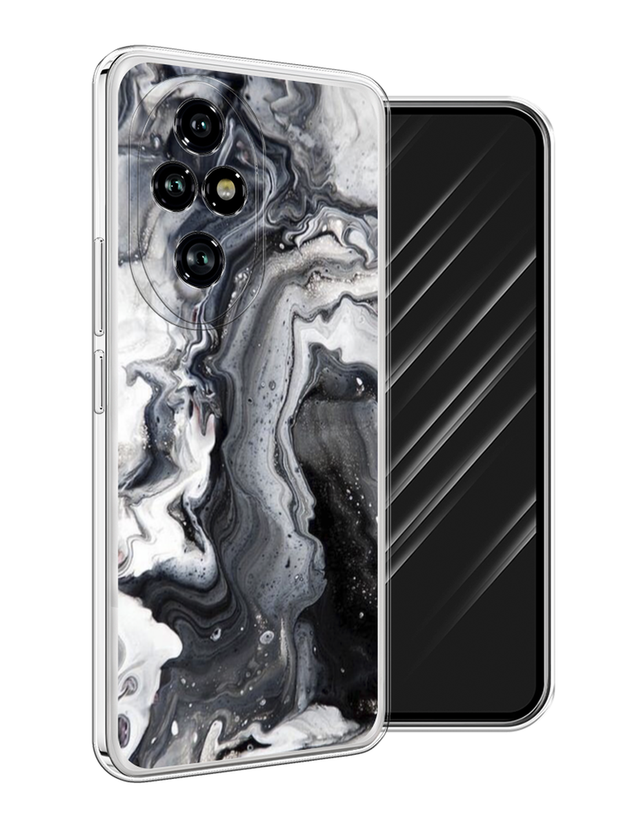 

Чехол Awog на Honor 200 Pro "Бело-черные сложные полосы", Серый;серебристый;белый, 6124850-1