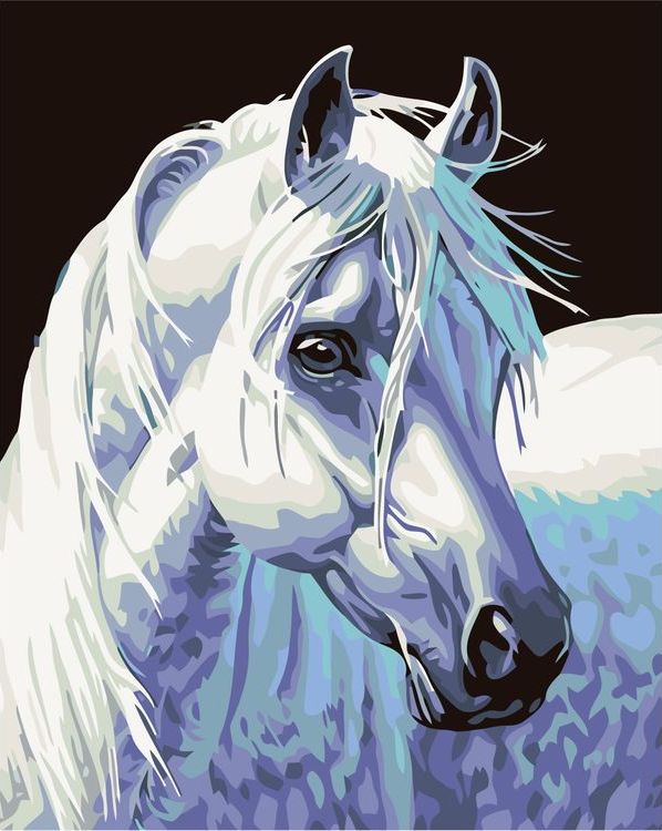 

Живопись по номерам Живопись по Номерам Белый конь, 50x40, Белый конь