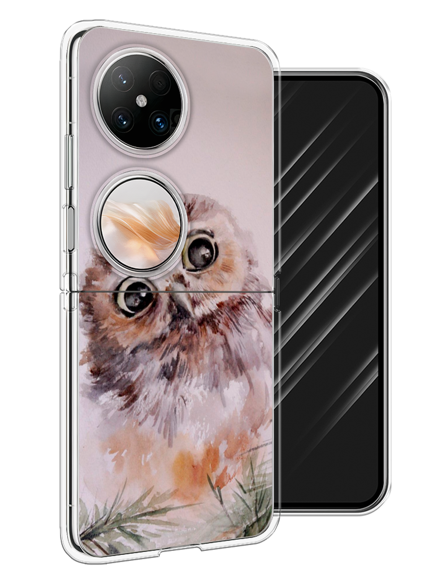 

Чехол Awog на Huawei Pocket 2 "Сова на розовом", Розовый;коричневый, 6123850-1