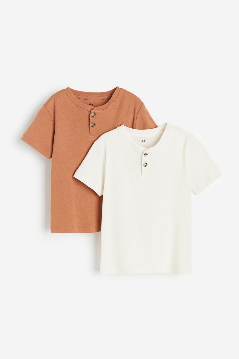 

Футболка детская H&M 1220252, коричневый; белый, 92, 1220252