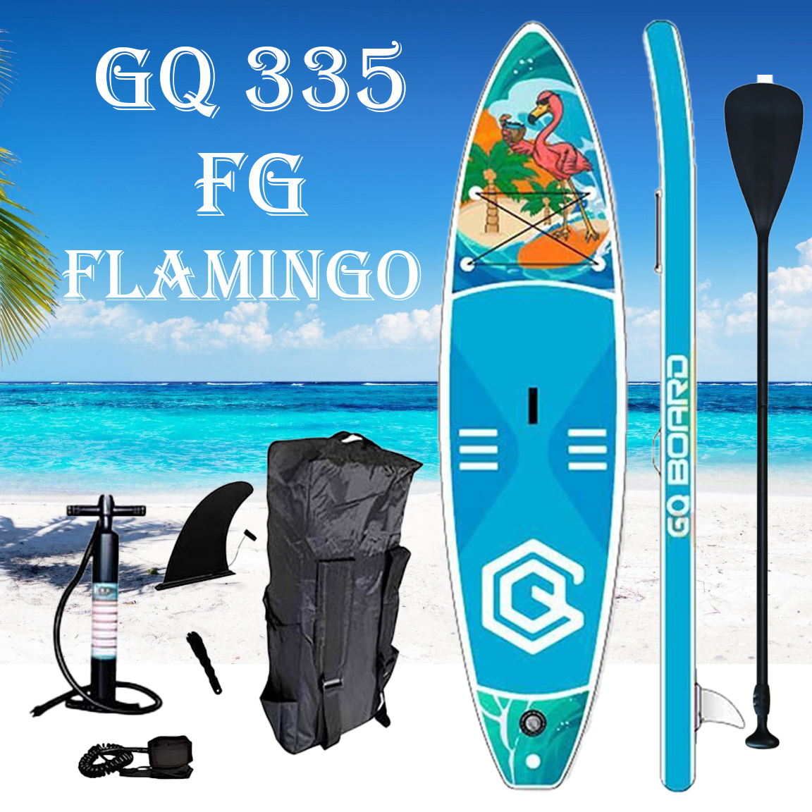 SUP-борд GQ FG Board KC 11, 335х81х15см, до 180 кг, полный комплект