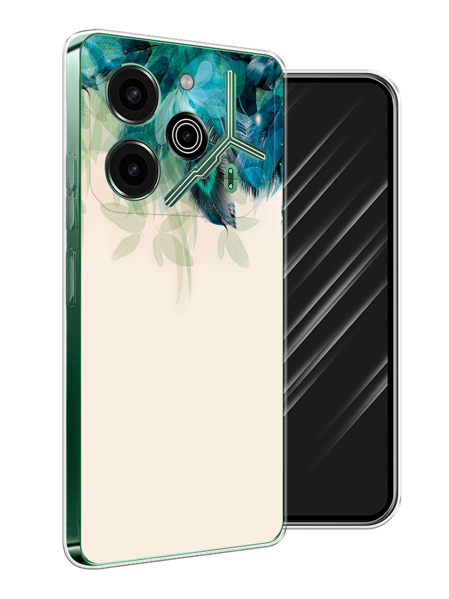

Чехол Awog на Tecno Pova 6 Pro 5G "Перья голубого цвета", Бежевый;синий;бирюзовый, 305250-1