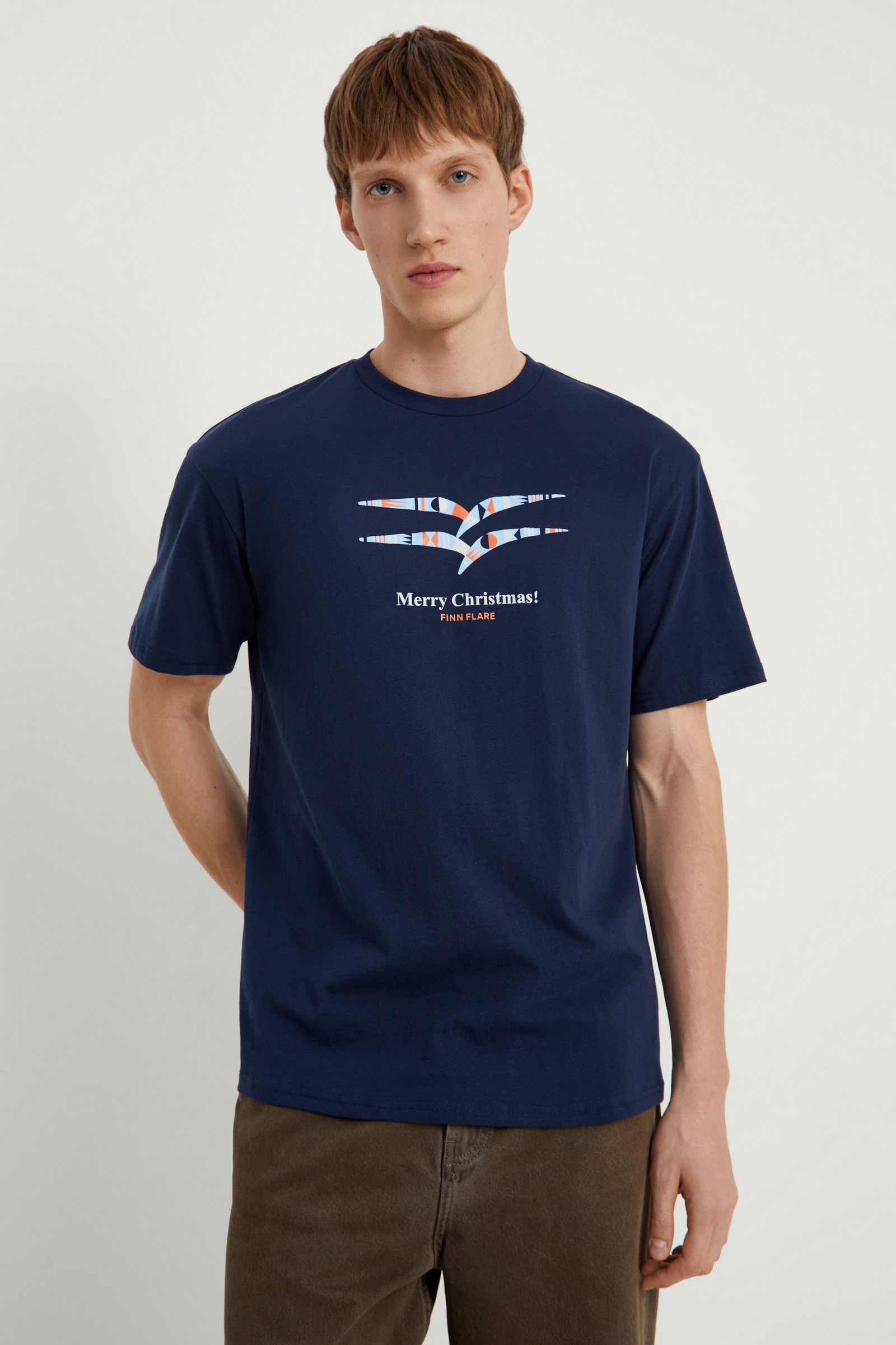 

Футболка мужская Finn Flare BAS-200151-2P синяя XL, Синий, BAS-200151-2P