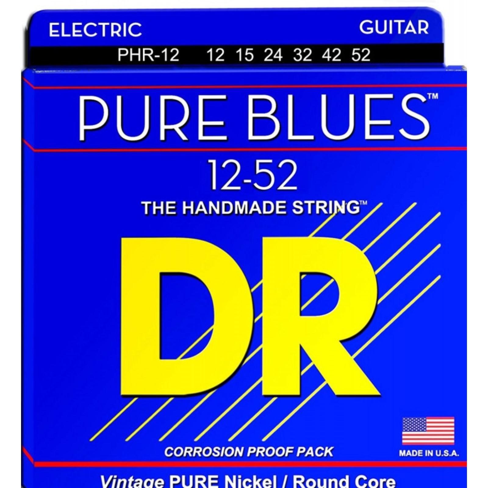 

Dr Phr-12 - серия Pure Blues для электрогитары, чистый никель, Extra Heavy (12-52)