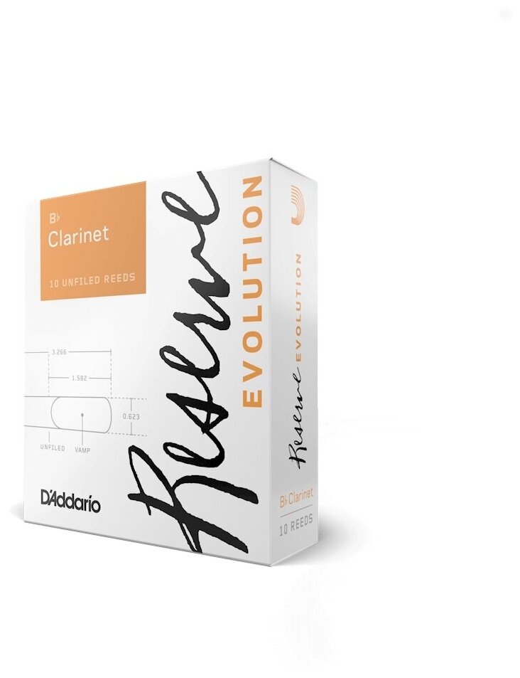 

Rico Dce1025 Reserve Evolution трости для кларнета Bb №2.5 10 шт/уп
