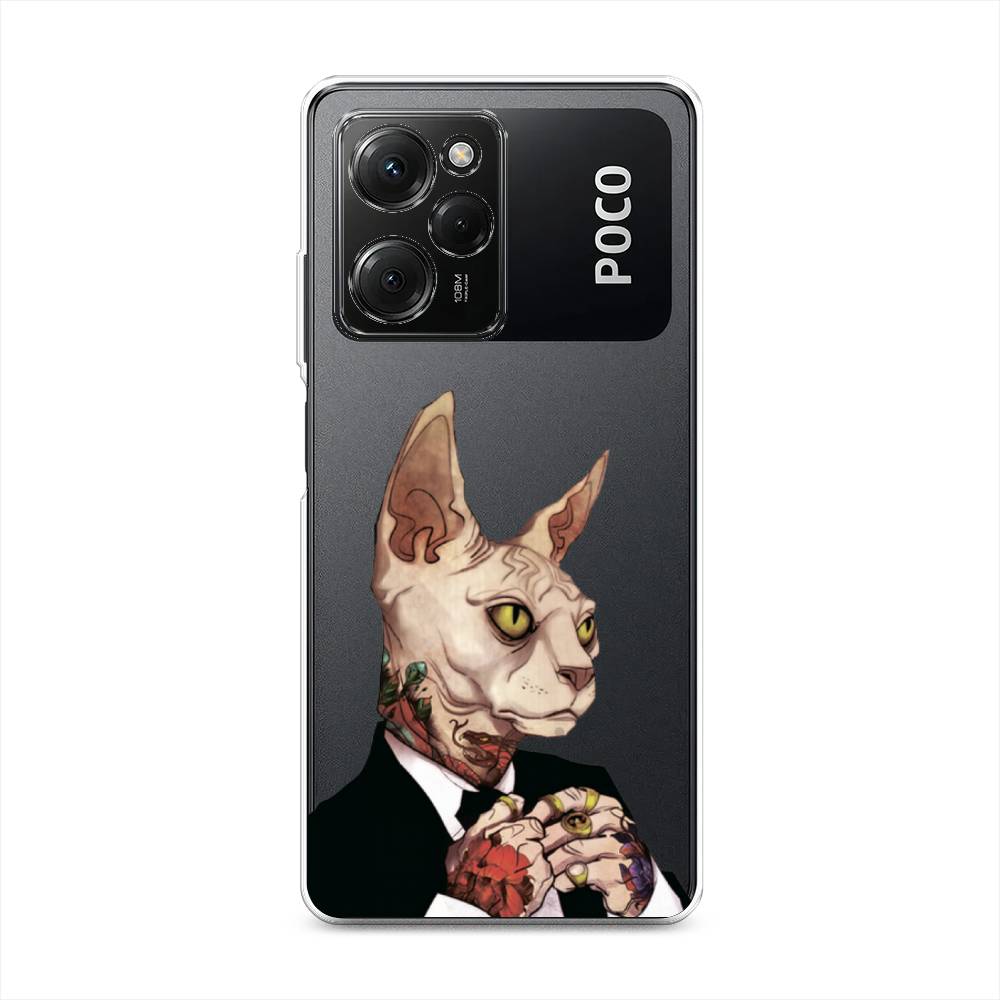 

Чехол Awog на Poco X5 Pro 5G "Татуированный сфинкс", Бежевый;черный;красный, 318050-7