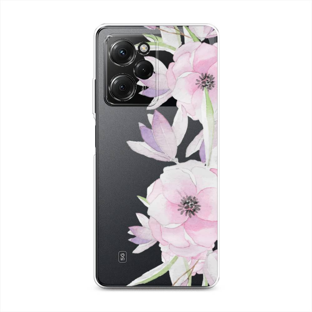 

Чехол Awog на Poco X5 Pro 5G "Нежные анемоны", Розовый;черный;фиолетовый, 318050-8
