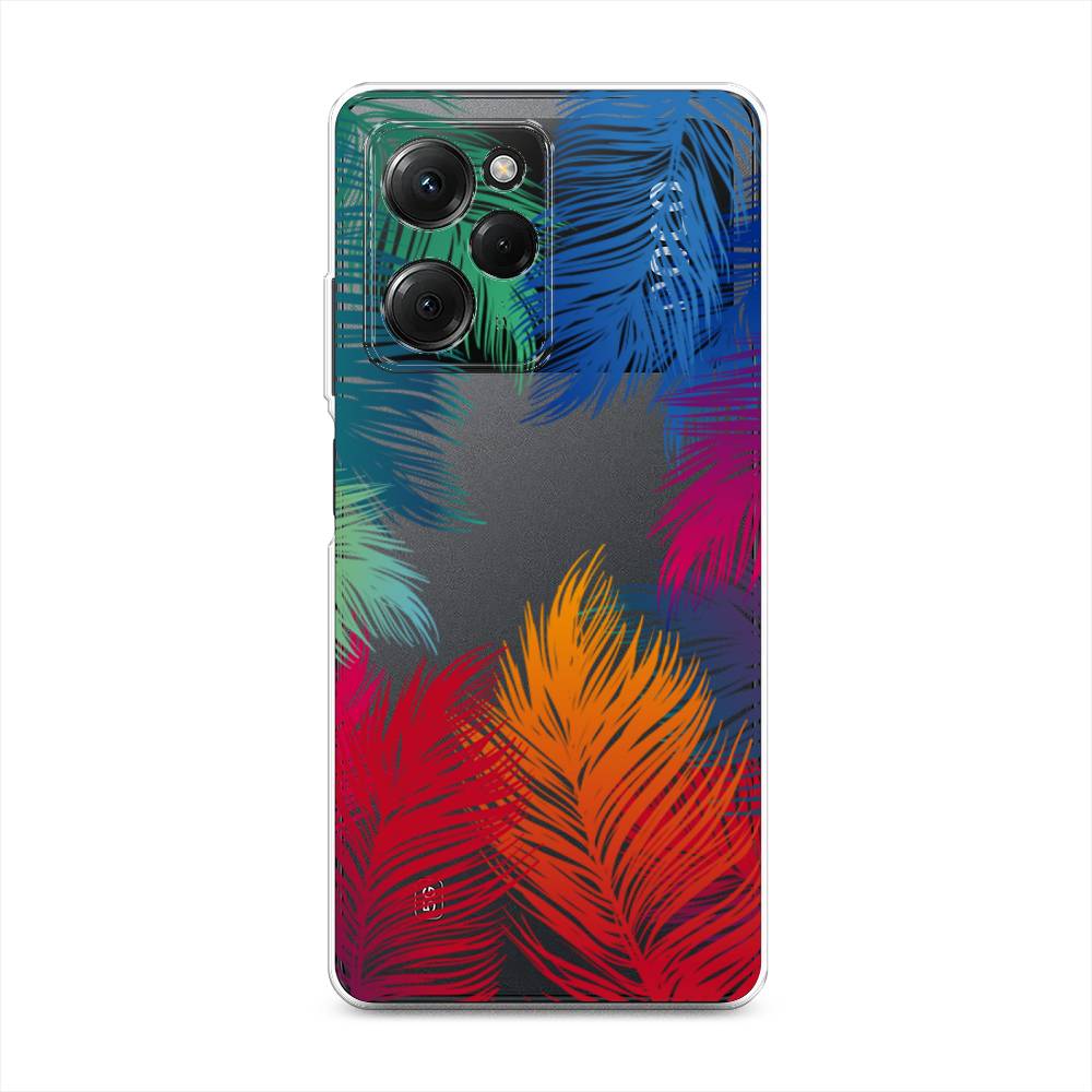 

Чехол Awog на Poco X5 Pro 5G "Рамка из перьев", Красный, 318050-4
