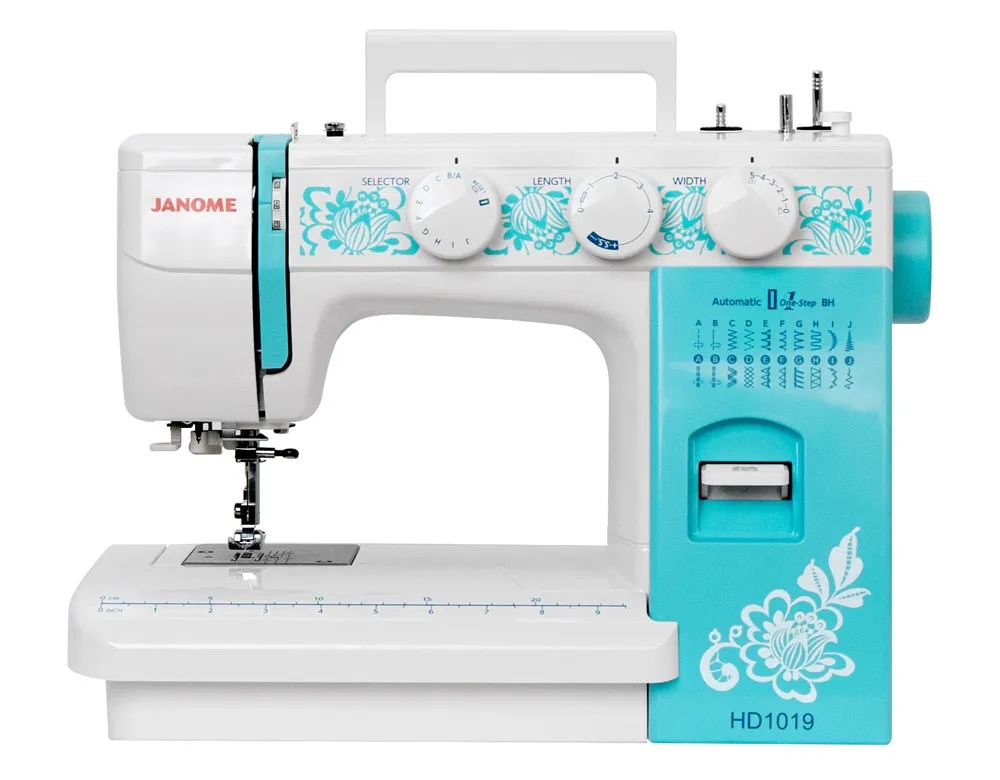 

Швейная машина Janome HD1019 белый, голубой, HD1019
