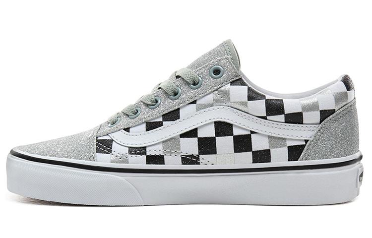 

Кеды унисекс Vans Old Skool Glitter Checkerboard' серебристые 40.5 EU, Серебристый, Old Skool Glitter Checkerboard'