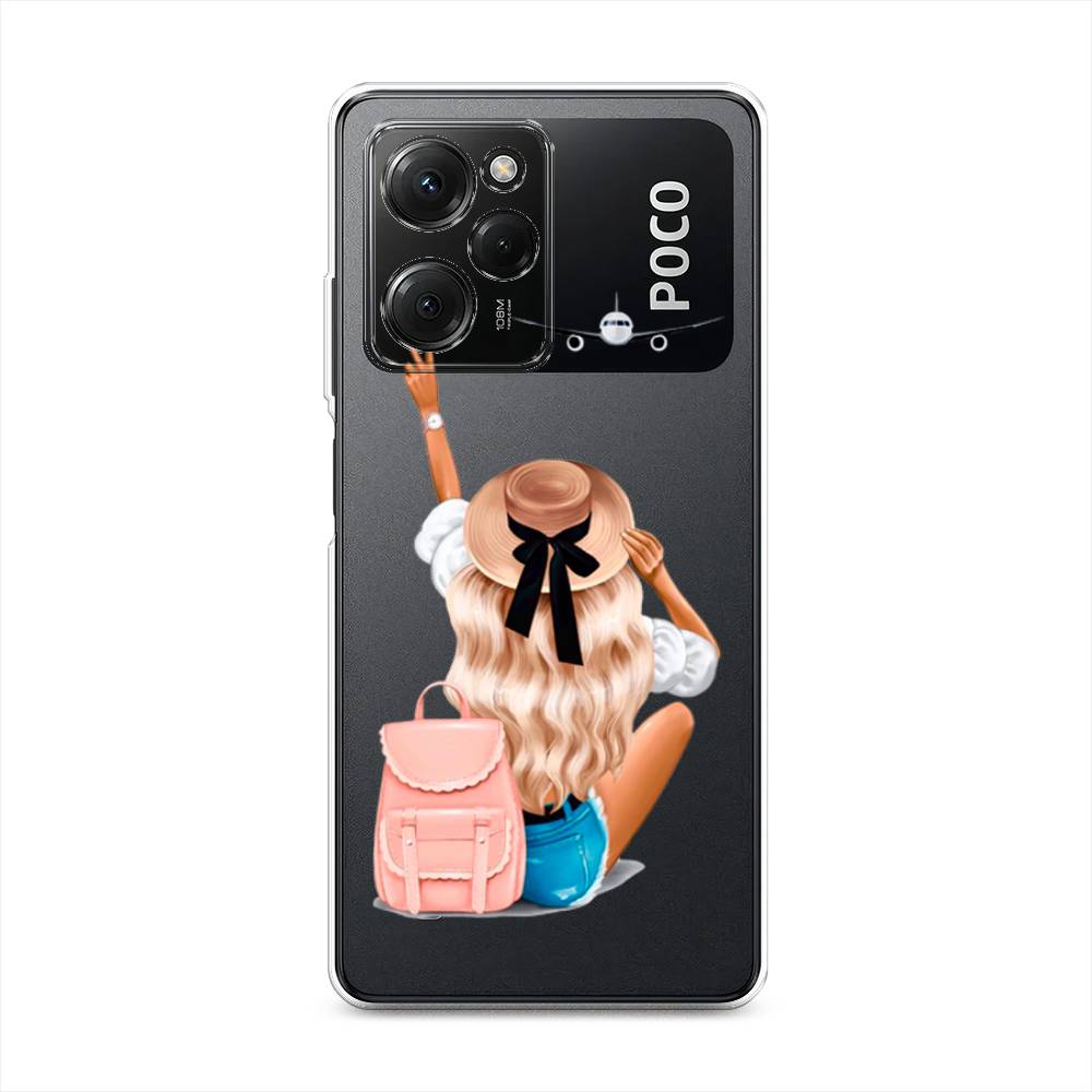

Чехол Awog на Poco X5 Pro 5G "Автостопом самолетом", Бежевый;белый, 318050-7