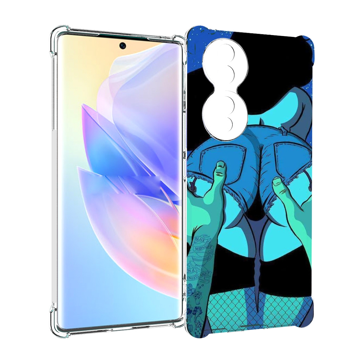 

Чехол MyPads любитель потрогать для Honor 70, Прозрачный, Tocco