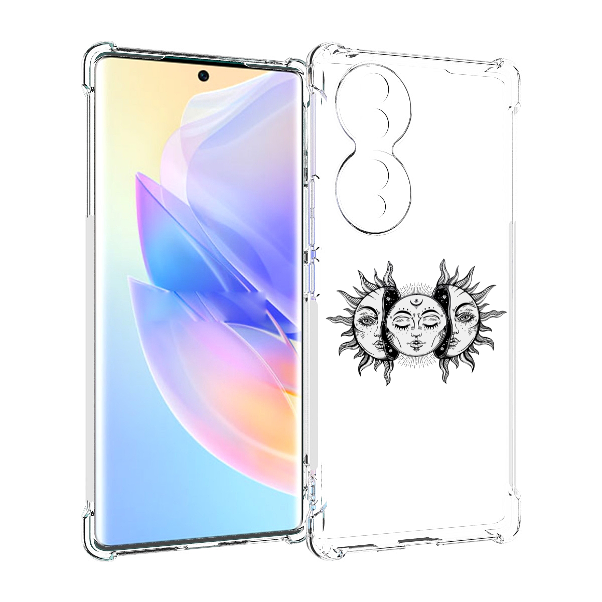 

Чехол MyPads луна-в-солнце для Honor 70, Прозрачный, Tocco