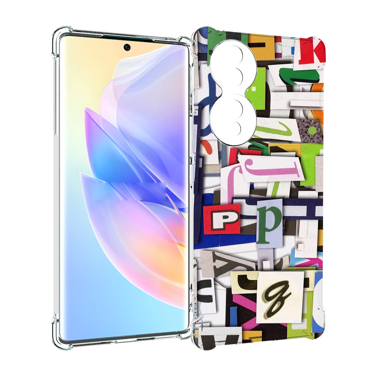 

Чехол MyPads ломанные-буквы для Honor 70, Прозрачный, Tocco