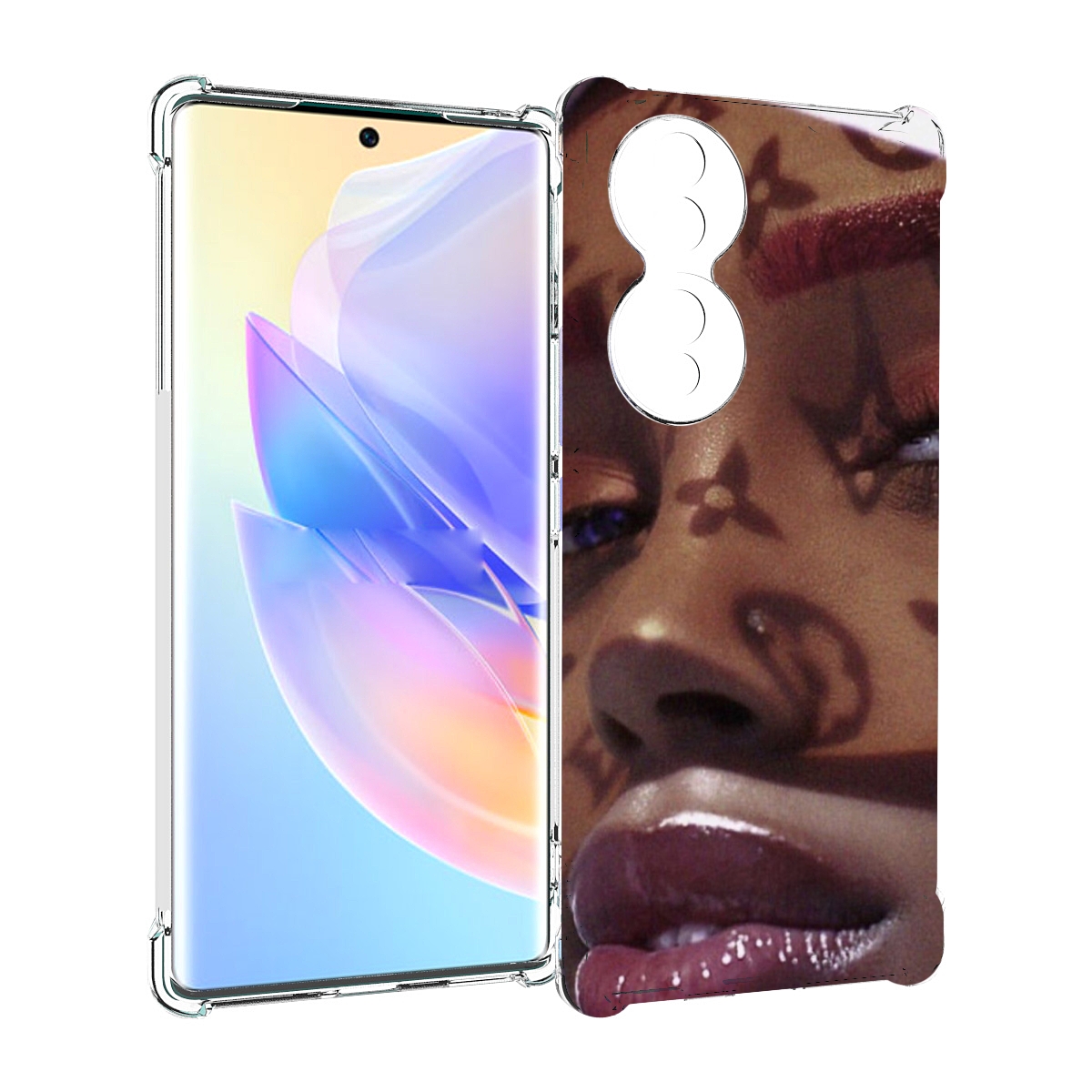 

Чехол MyPads лицо девушки тень женский для Honor 70, Прозрачный, Tocco