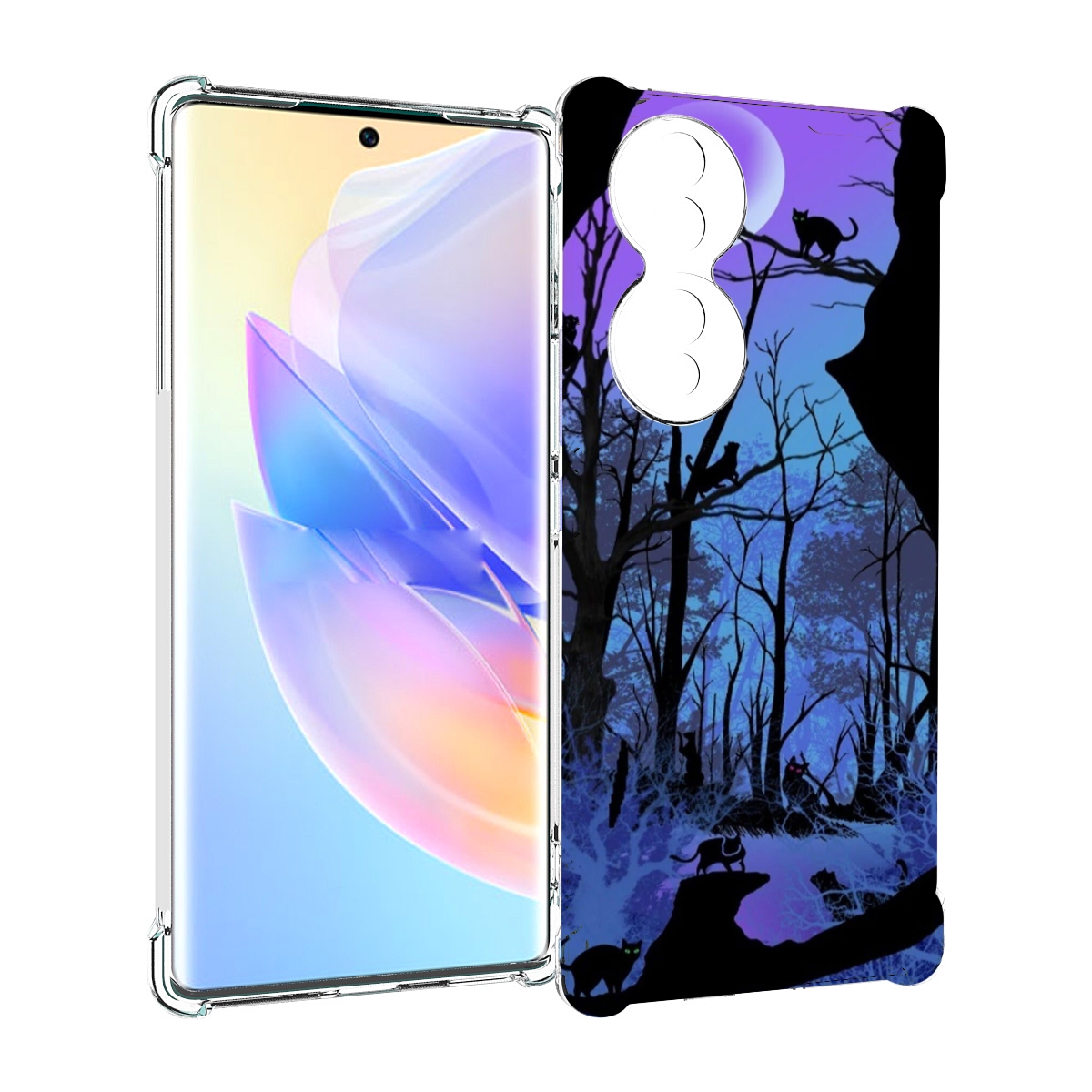 

Чехол MyPads лес внутри кота для Honor 70, Прозрачный, Tocco