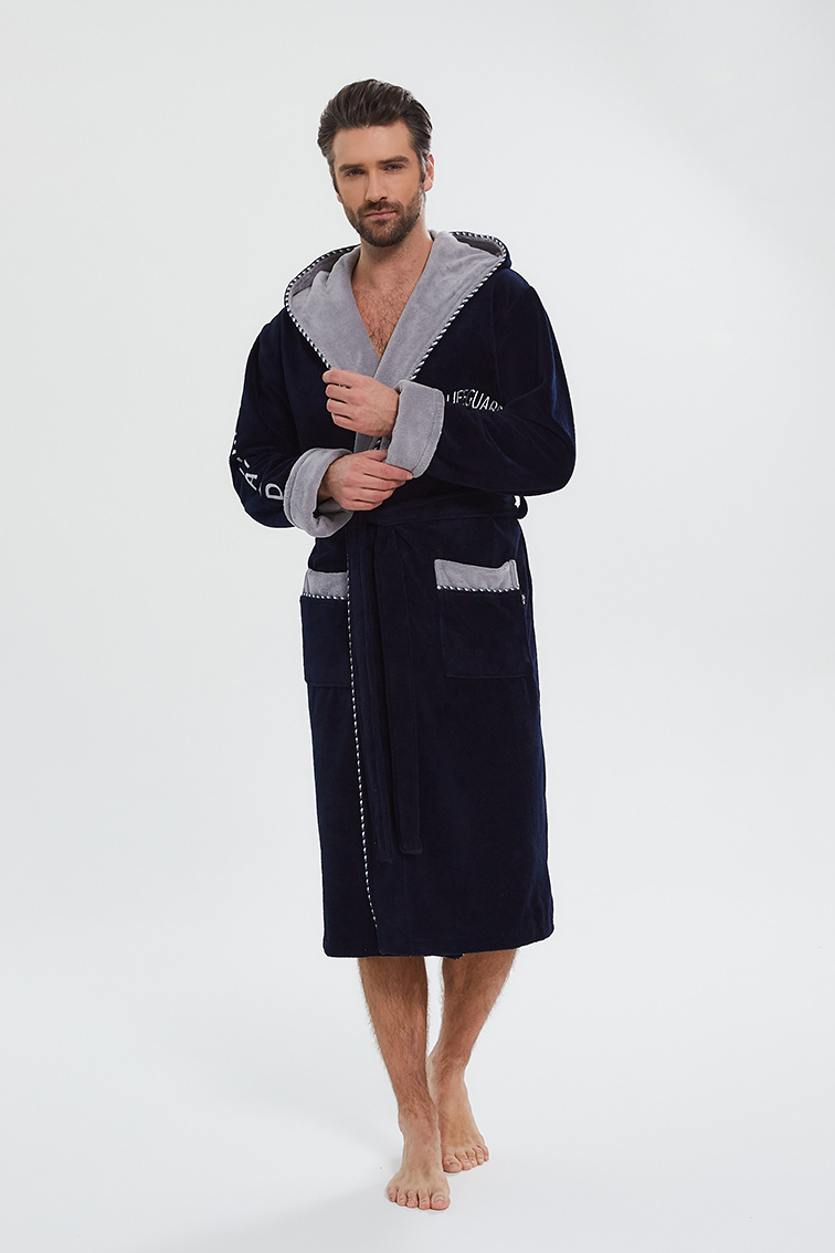 Домашний халат мужской Peche Monnaie Lifeguard синий XL