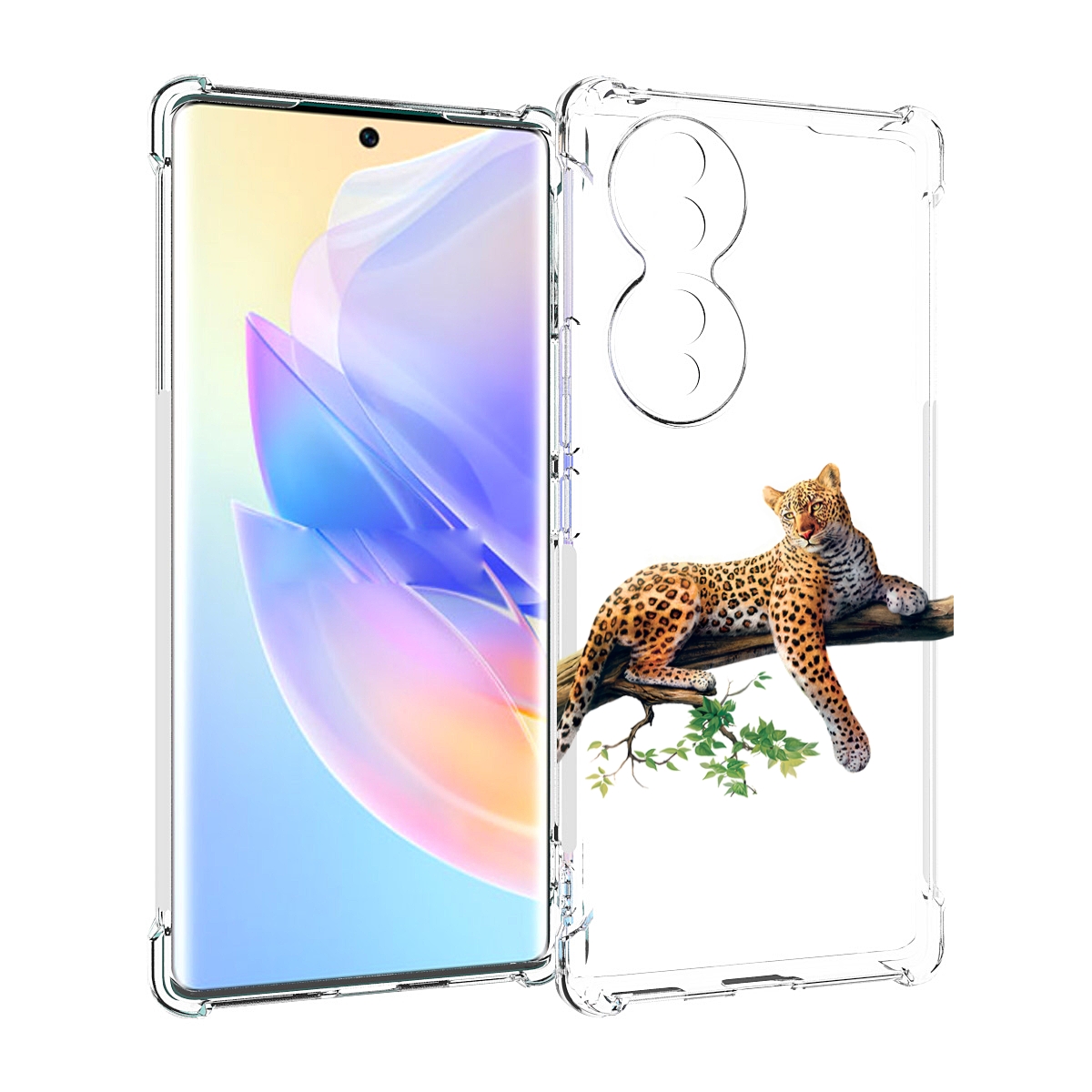 

Чехол MyPads леопард-на-дереве детский для Honor 70, Прозрачный, Tocco