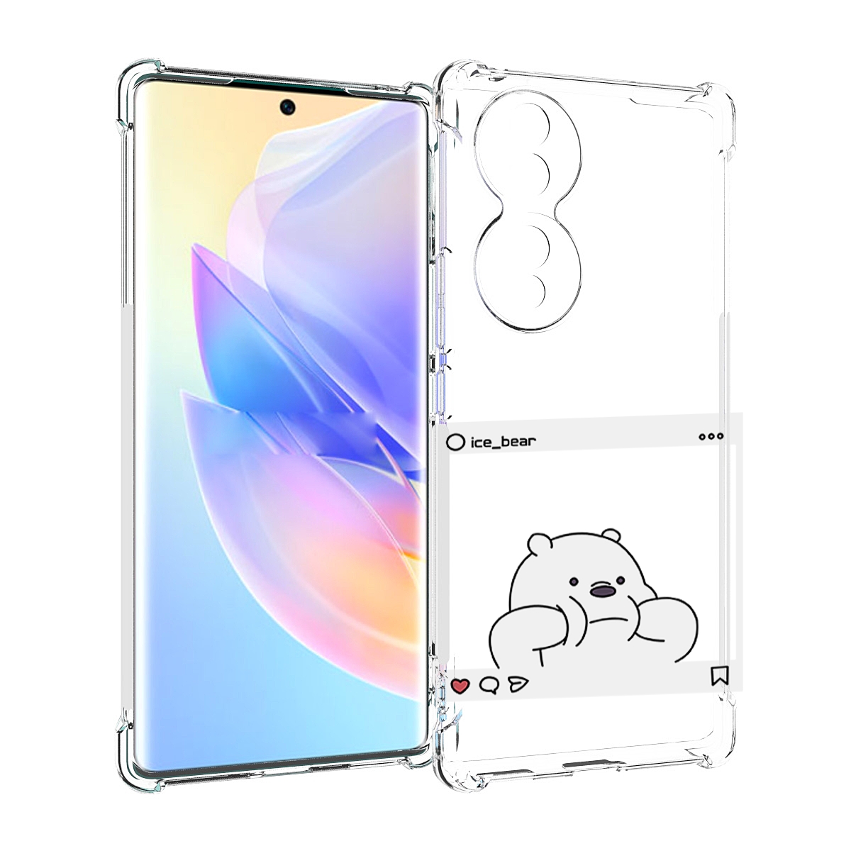 

Чехол MyPads ледяной-медведь для Honor 70, Прозрачный, Tocco