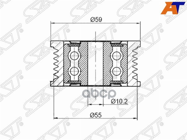 

SAT Обводной ролик приводного ремня LEXUS GS30/35/43/460/LS460 1-2UR