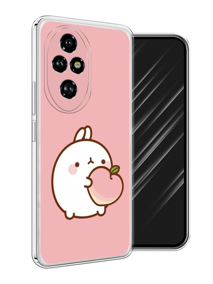 

Чехол Awog на Honor 200 Pro "Кролик с персиком", Розовый;бежевый, 6124850-1