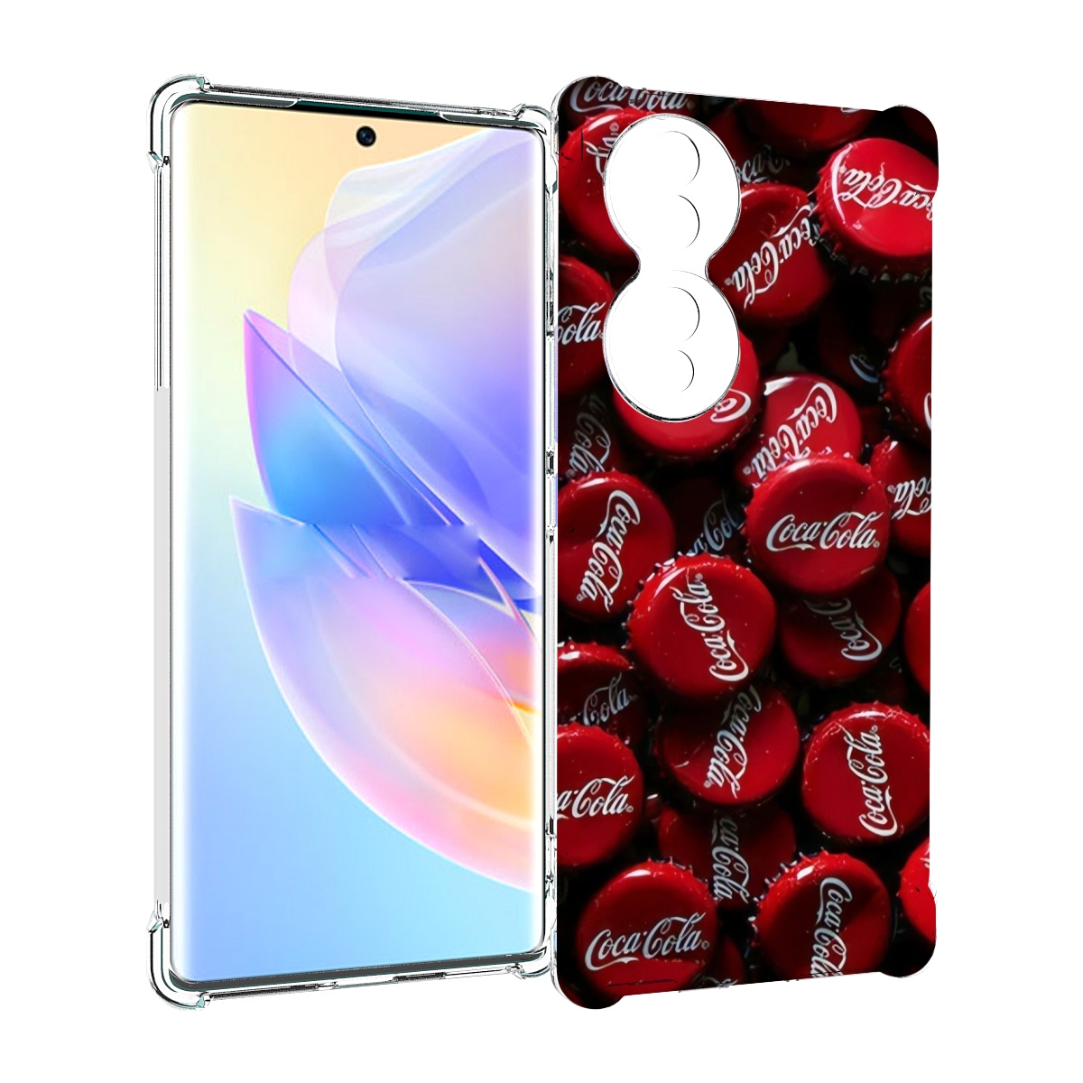 

Чехол MyPads крышки от кокаколы для Honor 70, Прозрачный, Tocco