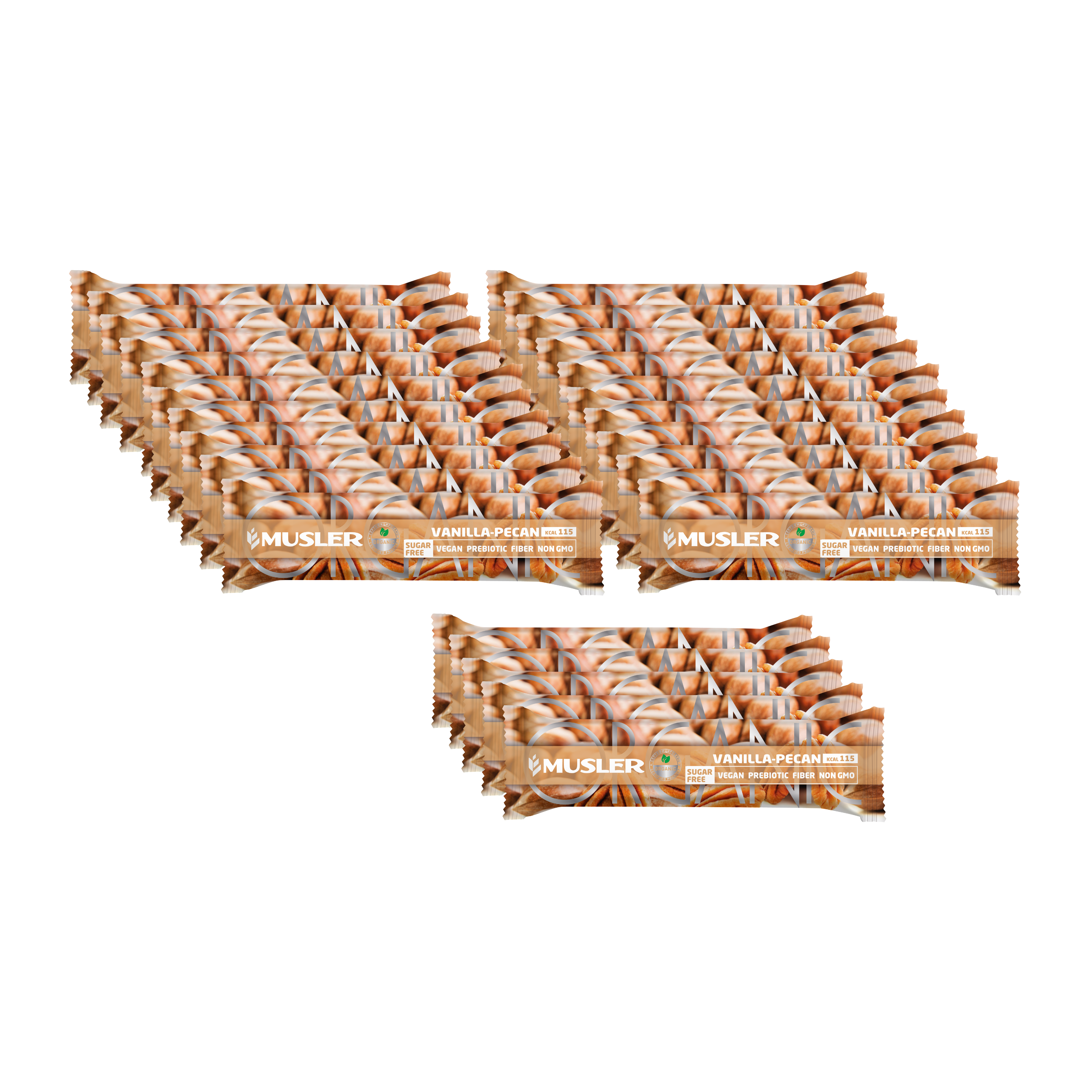 

Батончик мюсли MUSLER ORGANIC "Ваниль и пекан", 25 шт. х 35 г, Organic