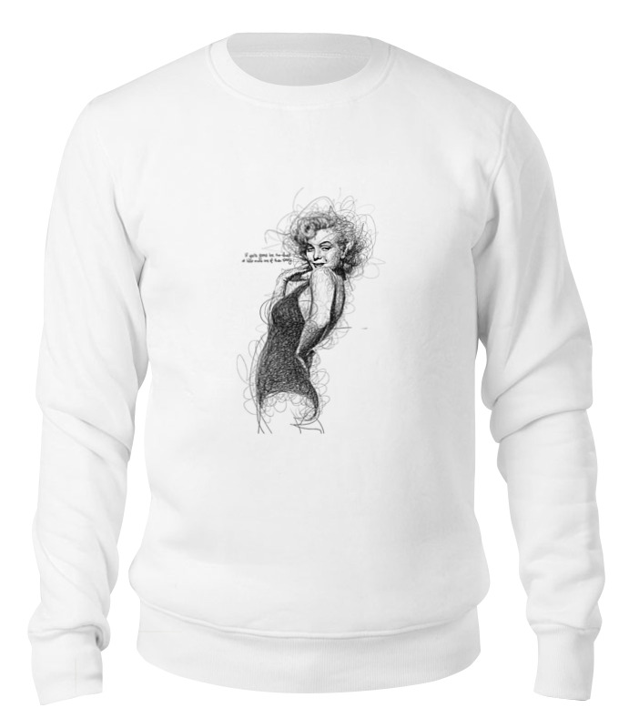 

Свитшот унисекс Printio Marilyn monroe белый L, Marilyn monroe