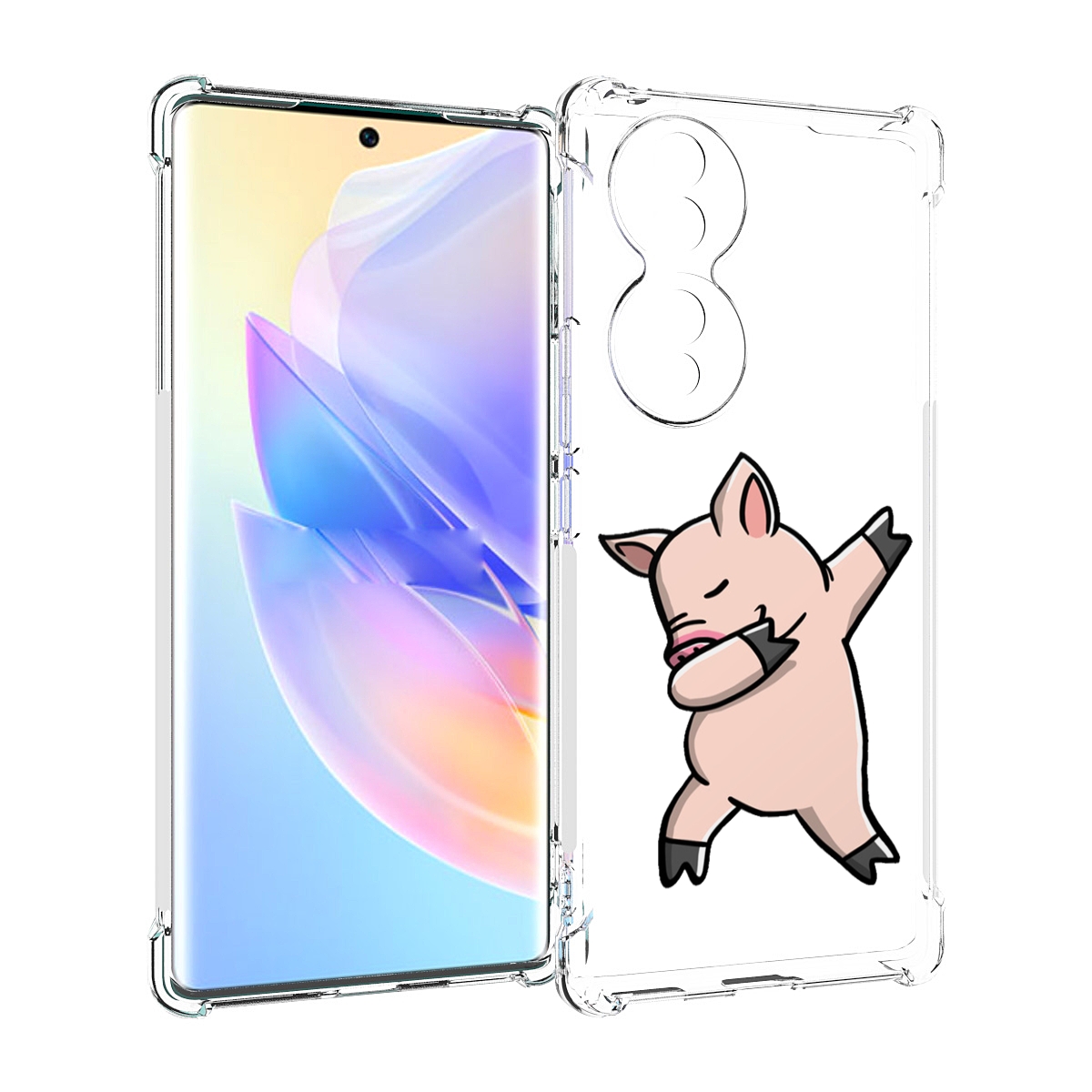 

Чехол MyPads крутой-поросенок для Honor 70, Прозрачный, Tocco