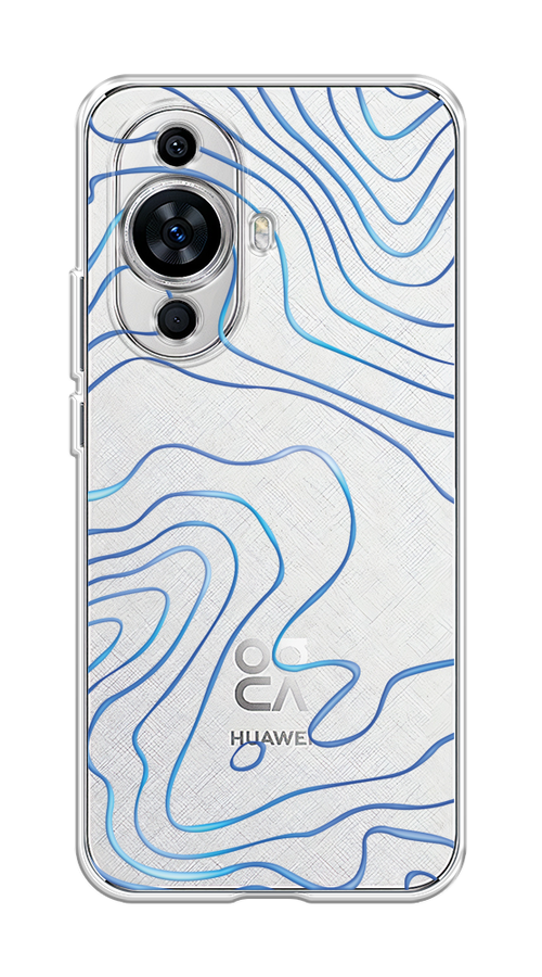 

Чехол на Huawei Nova 11 "Blue lines", Прозрачный;синий, 6121250-1