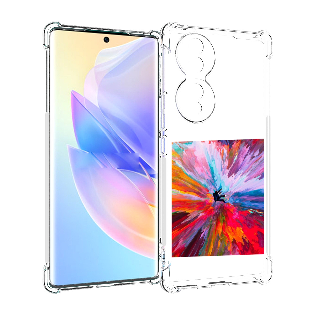 

Чехол MyPads красочный астранавт для Honor 70, Прозрачный, Tocco