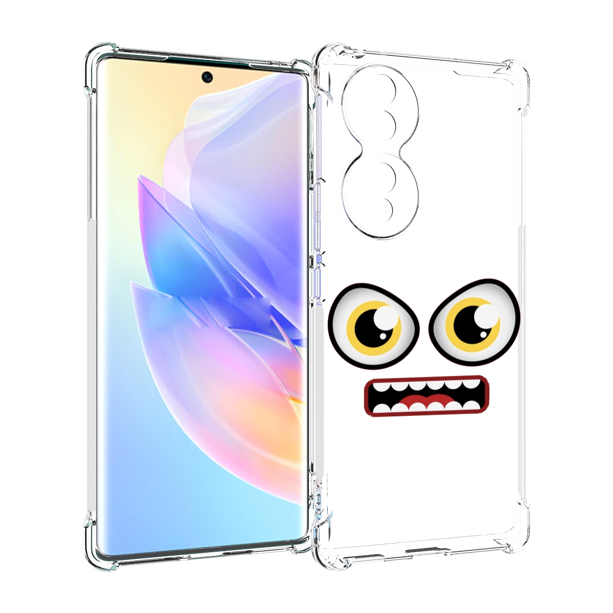

Чехол MyPads красный злой смайлик для Honor 70, Прозрачный, Tocco