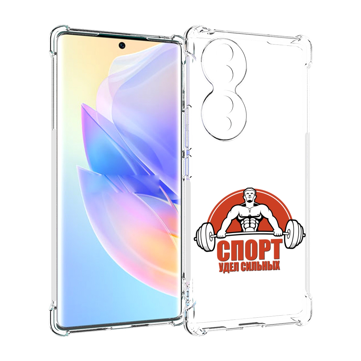 

Чехол MyPads бодибилдинг спорт для Honor 70, Прозрачный, Tocco