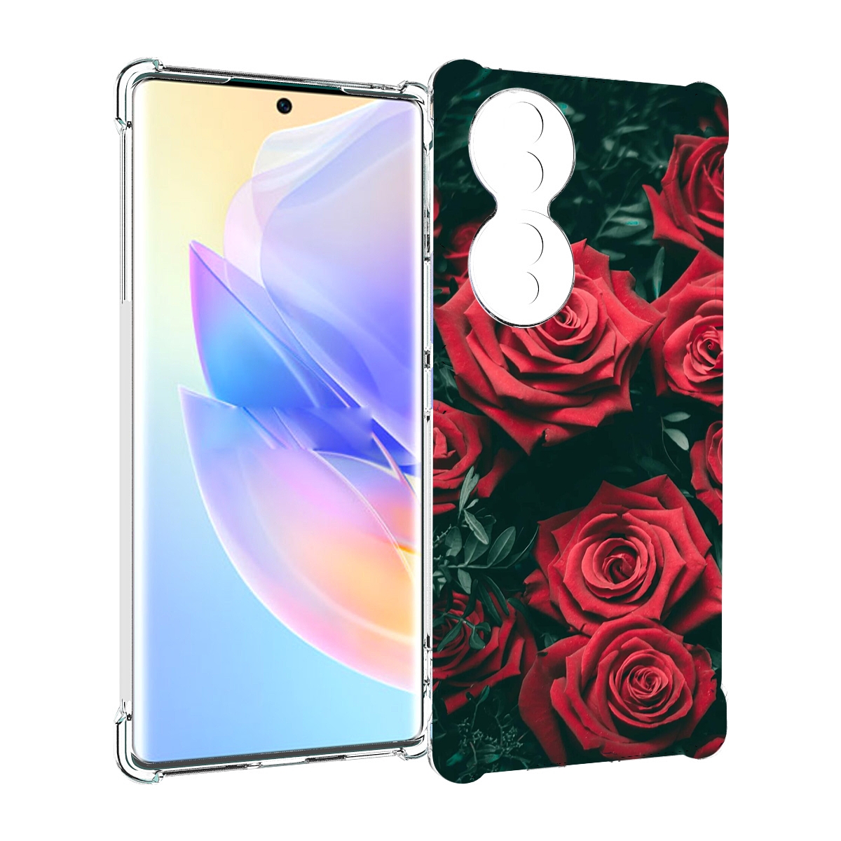 

Чехол MyPads красные-бархатные-розы для Honor 70, Прозрачный, Tocco