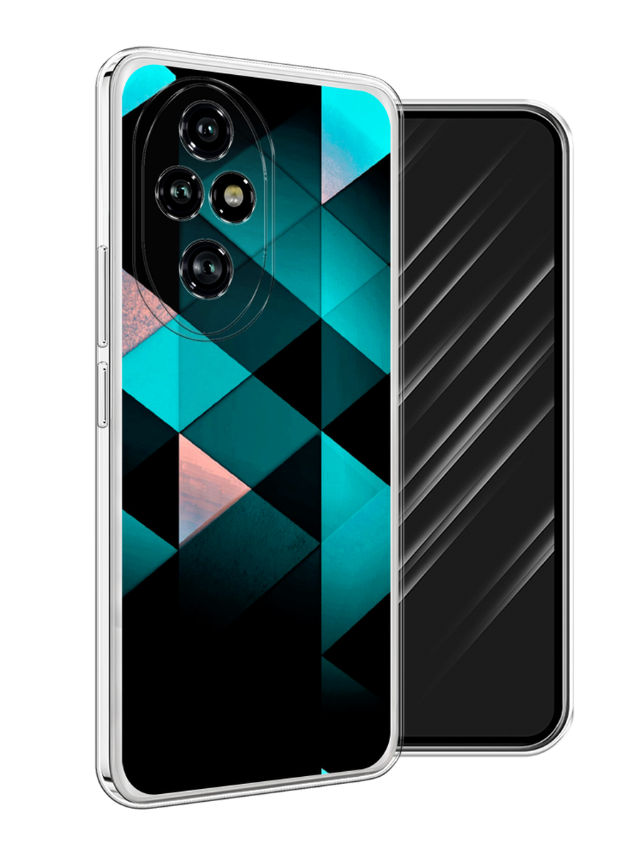 

Чехол Awog на Honor 200 Pro "Геометрия 16", Бирюзовый;черный, 6124850-1