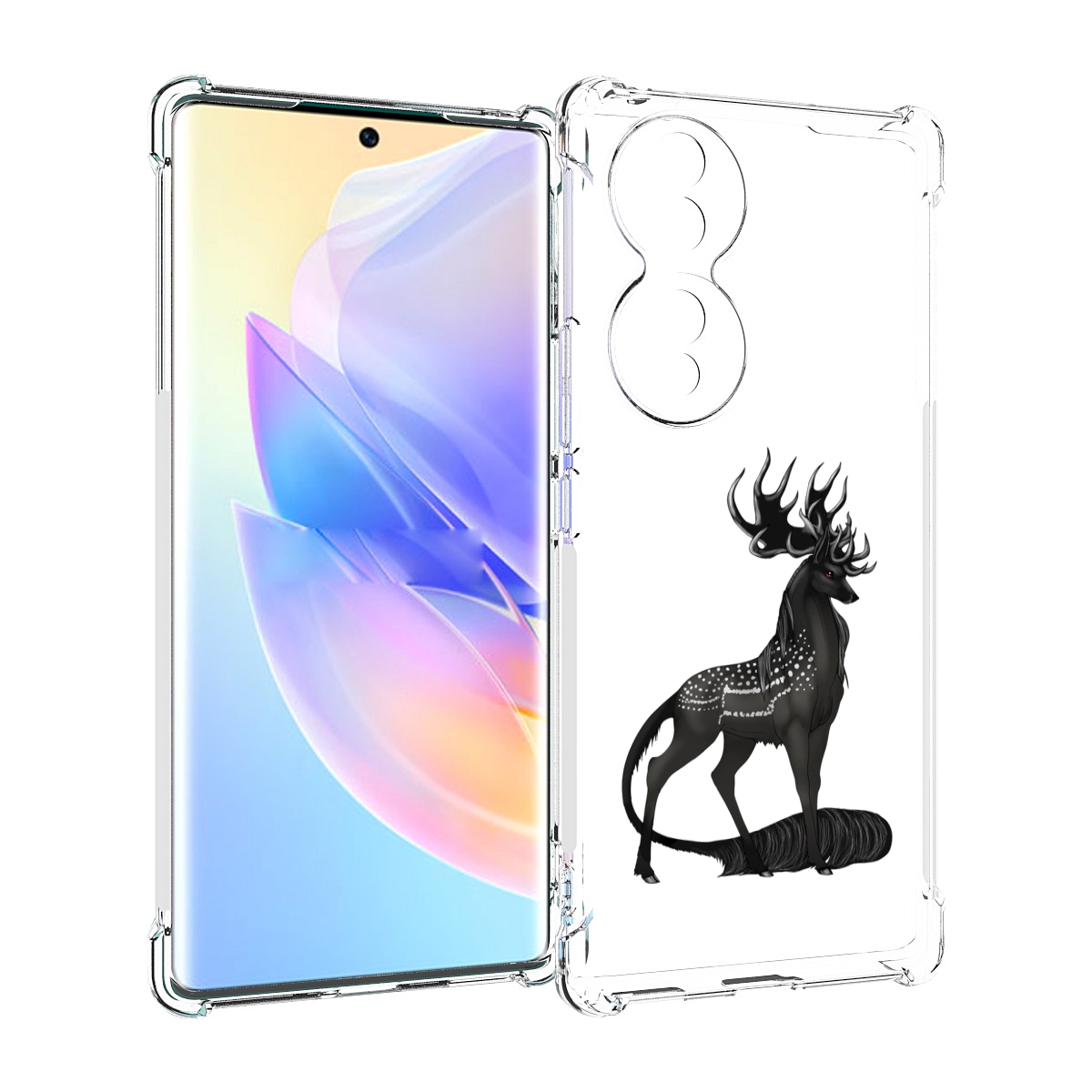 

Чехол MyPads красивый-черный-олень для Honor 70, Прозрачный, Tocco