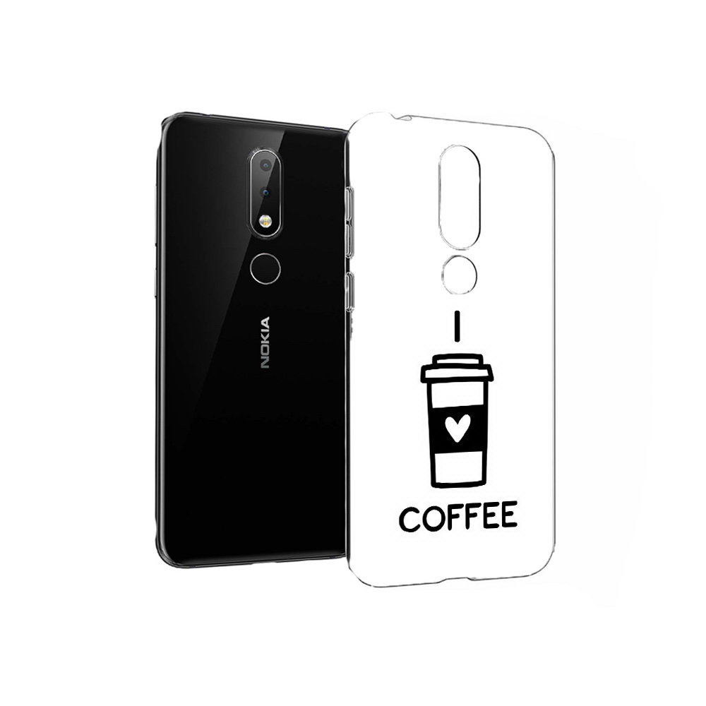 

Чехол MyPads Tocco для Nokia X6 Я люблю кофе (PT115295.99.206), Прозрачный, Tocco