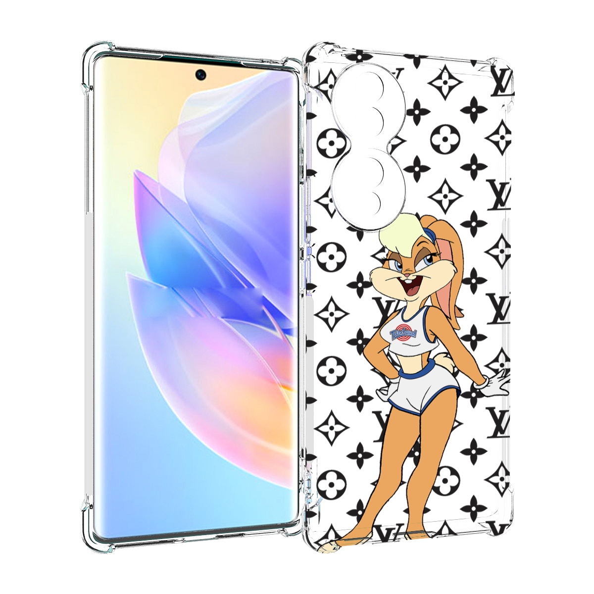 

Чехол MyPads красивый-принт-на-чехол женский для Honor 70, Прозрачный, Tocco