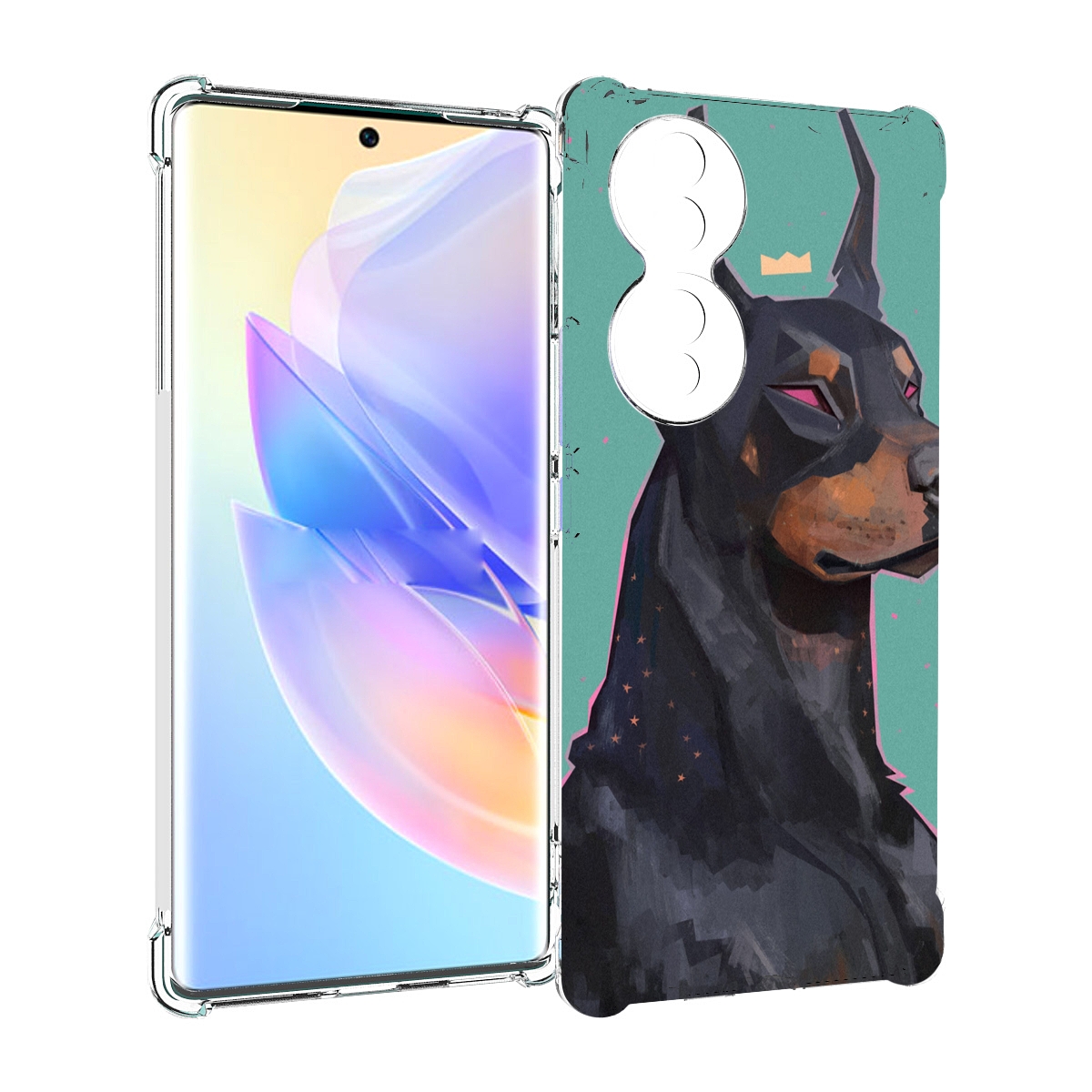 

Чехол MyPads красивый-доберман для Honor 70, Прозрачный, Tocco