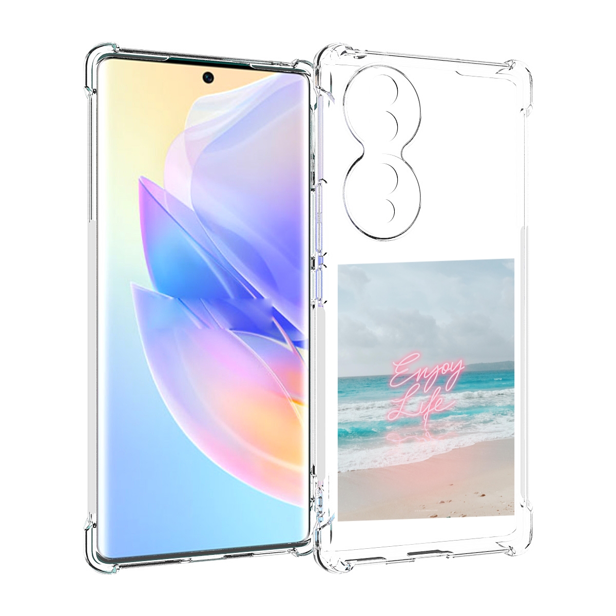 

Чехол MyPads красивый пляж для Honor 70, Прозрачный, Tocco